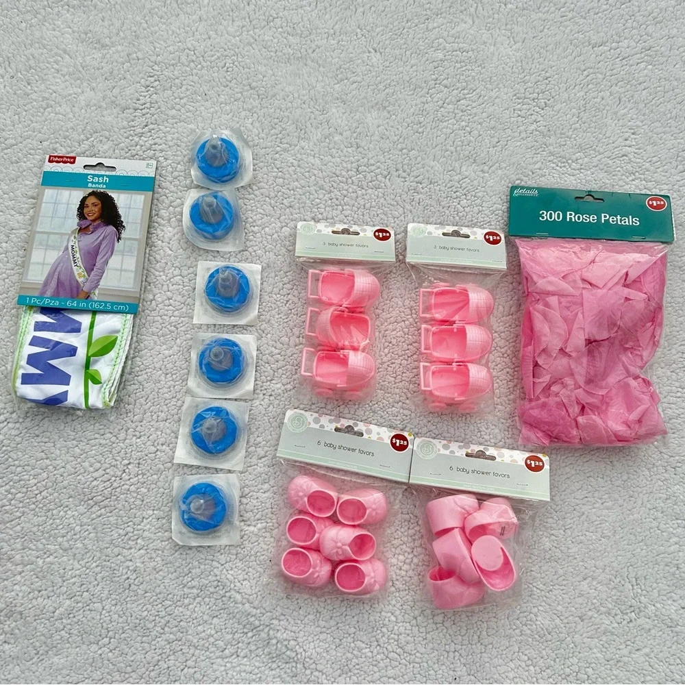 Baby Shower Gender Reveal Pink and Blue Party Decoration Set New!